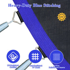 CIDNN close-up of 8-row blue reinforced stitching emphasizing durability