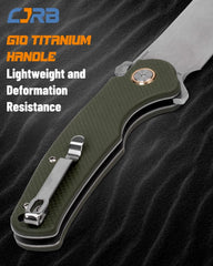 CJRB Crag attached to pocket showcasing clip for discreet everyday carry