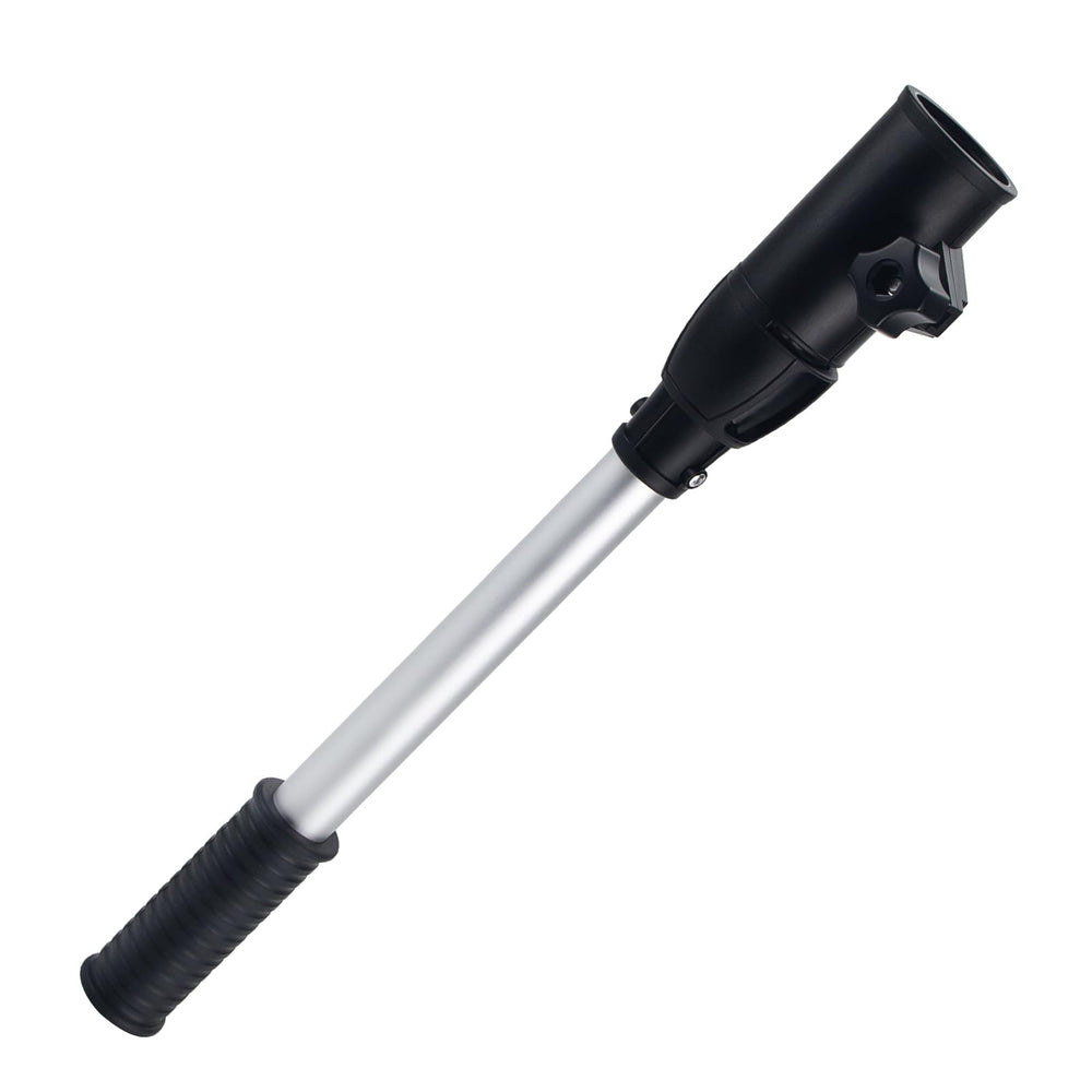CLGMarine front view of full 17.5 inch tiller extension showing sturdy construction and reach benefit