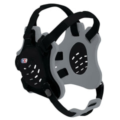 Cliff Keen Tornado front view black silver black shows secure fit and pro look
