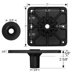 CLLOMAGY installed on pontoon deck showing stable seat mounting advantage