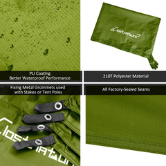 Clostnature ripstop 210T fabric close-up showing texture and durable waterproof coating