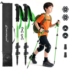 Clostnature front packaging showing pair of poles and bag, ideal for family trips