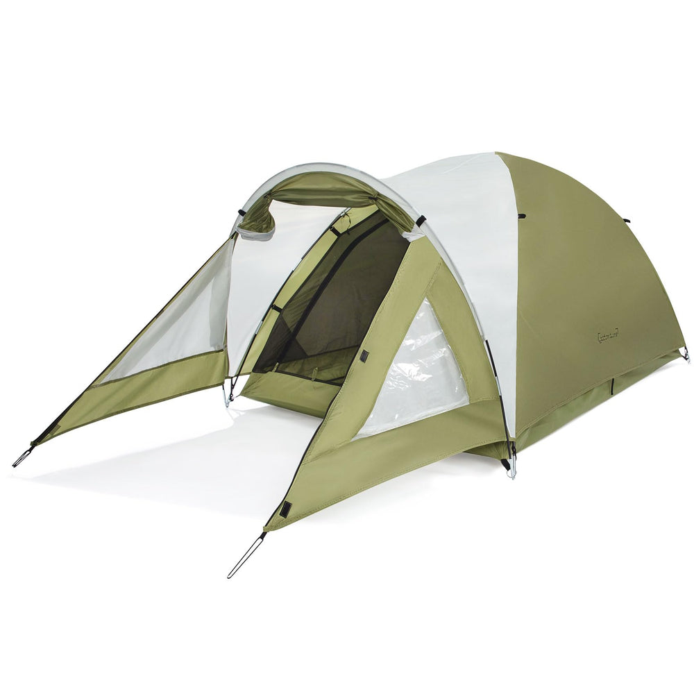Clostnature tent front view with porch showing protected gear storage benefit