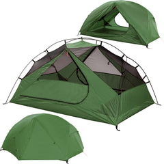 Clostnature front view pitched tent showing roomy interior and shelter