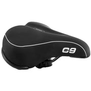 Cloud-9 front profile showing full saddle shape and comfortable wide seat benefit