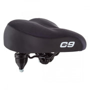 Cloud-9 Cruiser gel saddle front view showing full Lycra cover and comfortable shape
