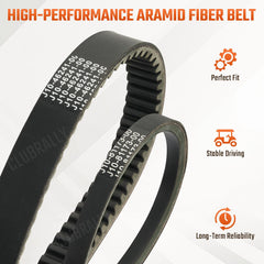 CLUBRALLY drive belt close-up displaying width and tooth profile for secure power transfer
