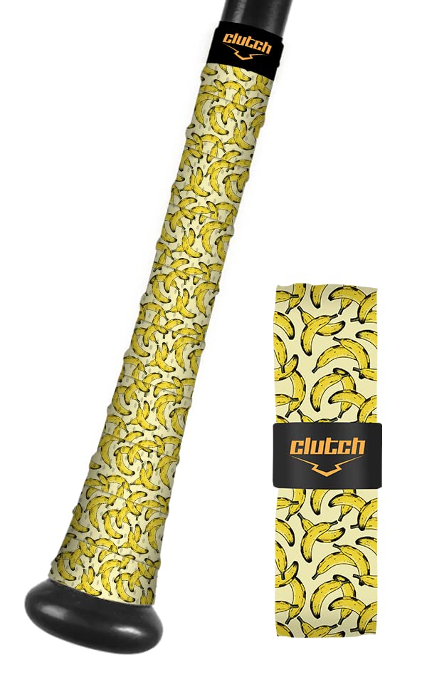 Clutch Sports Apparel Bananas design grip tape front packaging showing length and branding benefit grip