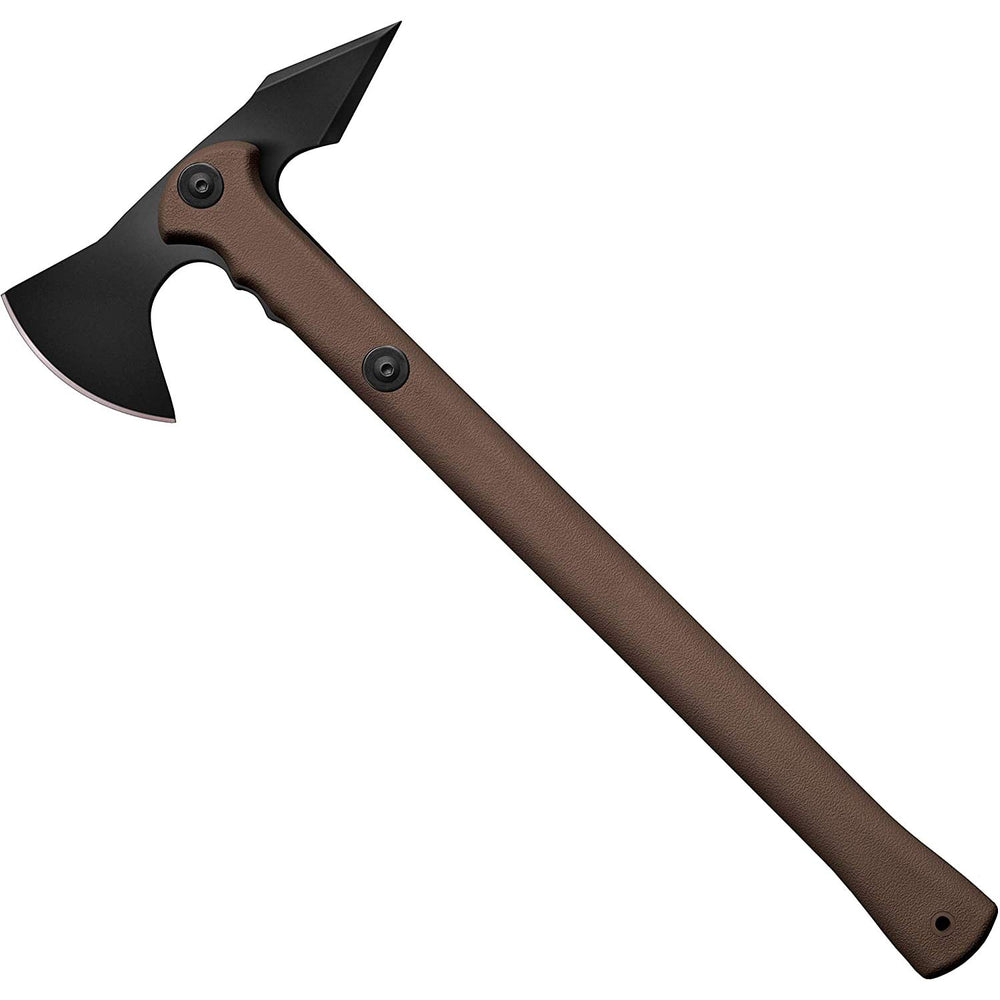 Cold Steel Trench Hawk front profile showing blade and spike, designed for precise throws