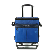 Columbia cooler front view showing zippered pocket and padded handles for easy carrying