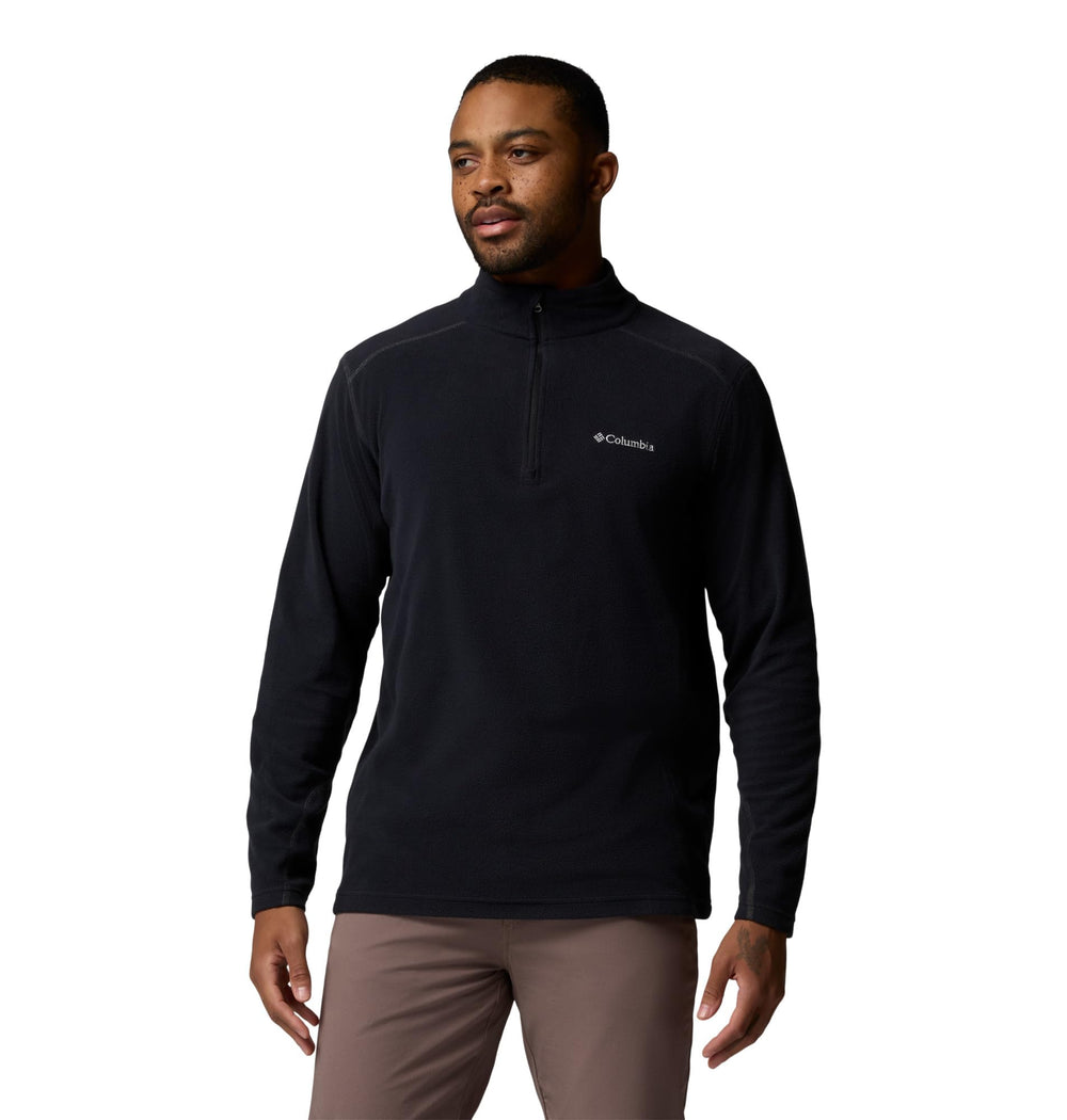 Columbia front view of black Klamath Range II showing clean fit and styling benefit