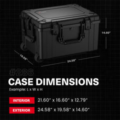 Condition 1 open interior with pluckable foam demonstrating customizable protection for gear