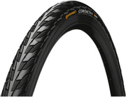 Continental Contact City front profile view showing tire fit and reflective sidewall for visibility