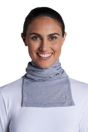 Coolibar Sun Neck Gaiter front view showing full neck coverage and UPF protection