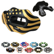 COOLLO SPORTS front view showing American Flag Gold design and secure fit benefit