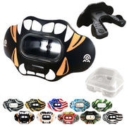 COOLLO SPORTS front view showing mouthguard and case for easy transport