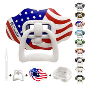 COOLLO SPORTS lip guard front view showing protective fit and bold USA flag