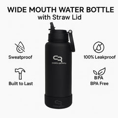 Coolready interchangeable straw and spout lids displayed for versatile sipping benefit