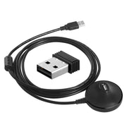 CooSpo ANT stick front view showing compact dongle and easy plug-in benefit