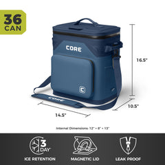 CORE MAGSNAP magnetic seal detail for fast one-handed access