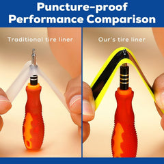 corki liner mounted inside tire demonstrating secure fit benefit