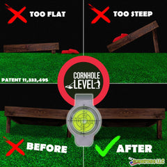 CornStars in use on backyard cornhole board for stable gameplay benefit