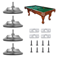 COSYOO front view of four metal levelers showing sturdy chrome finish and stability benefit