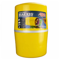 Counter Assault Bear Keg front view showing bright yellow color and secure storage