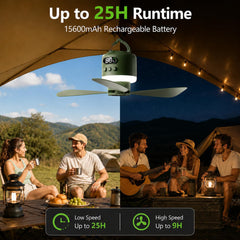 Coycomn LED light illuminating campsite for clear nighttime tasks