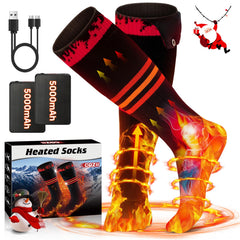 COZII heated socks front view showing fit and design for warm feet