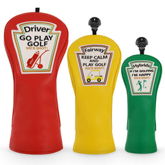 CRAFTSMAN GOLF front view showing three headcovers and bold design benefit visibility