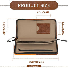 CRAFTSMAN GOLF pouch storing four gloves flat to prevent creases and protect shape