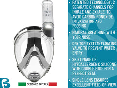 Cressi Baron Junior adjustable x-cross straps for secure, quick fitting