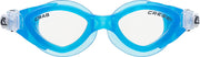 CRESSI Crab front view showing translucent blue frame and clear lenses for comfortable vision