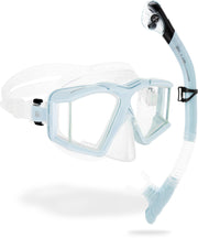 Cressi Horizon mask front view showing wide panoramic lenses and clear sight