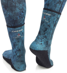 CRESSI socks worn with full-foot fin demonstrating smoother entry and protection