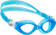 Cressi King Crab front view showing light blue lenses and comfortable fit