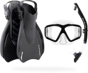 Cressi mask front view showing clear lenses and comfortable seal benefit wider vision