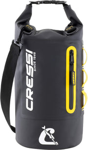 CRESSI Ocelot 10L front view showing dry bag and crossbody strap for secure carry