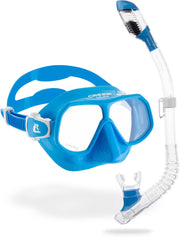 Cressi Rombo front view showing mask and snorkel, comfortable fit