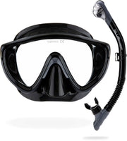 CRESSI mask and snorkel front view showing compact design and easy packing