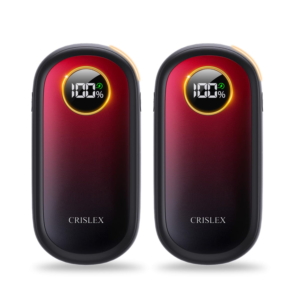 CRISLEX front view showing dual-sided hand warmer and compact benefit