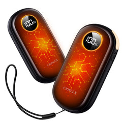 CRISLEX hand warmer front view showing compact design and benefits