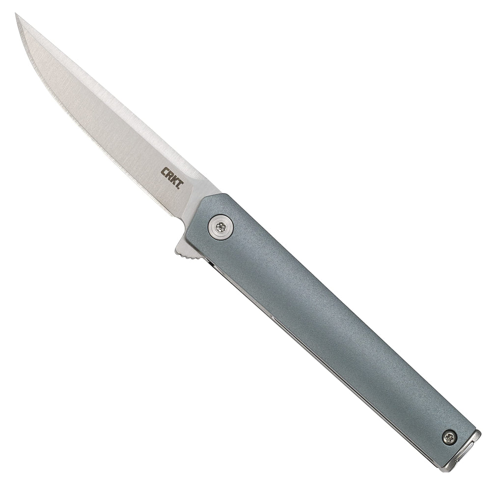 CRKT CEO compact front open showing blade and quick deployment benefit