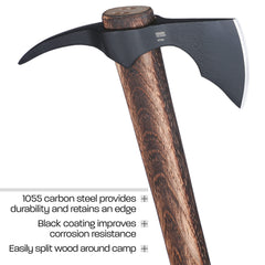 CRKT Odr spike detail highlighting pointed pick side for penetration and breaking hard ground