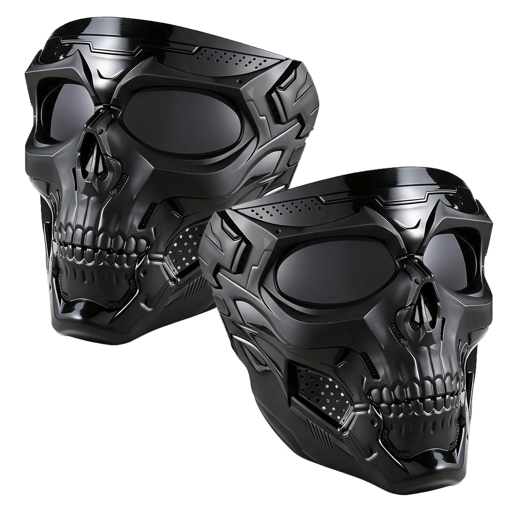 CROSSBODY front view showing skull mask and bold styling for rider appeal
