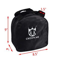 CROWN ME nylon starter bag front view with handle for easy carrying between holes