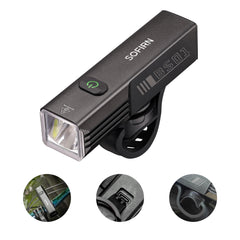 CSTEBOKE Sofirn BS01 front view showing compact design and bright lens benefit