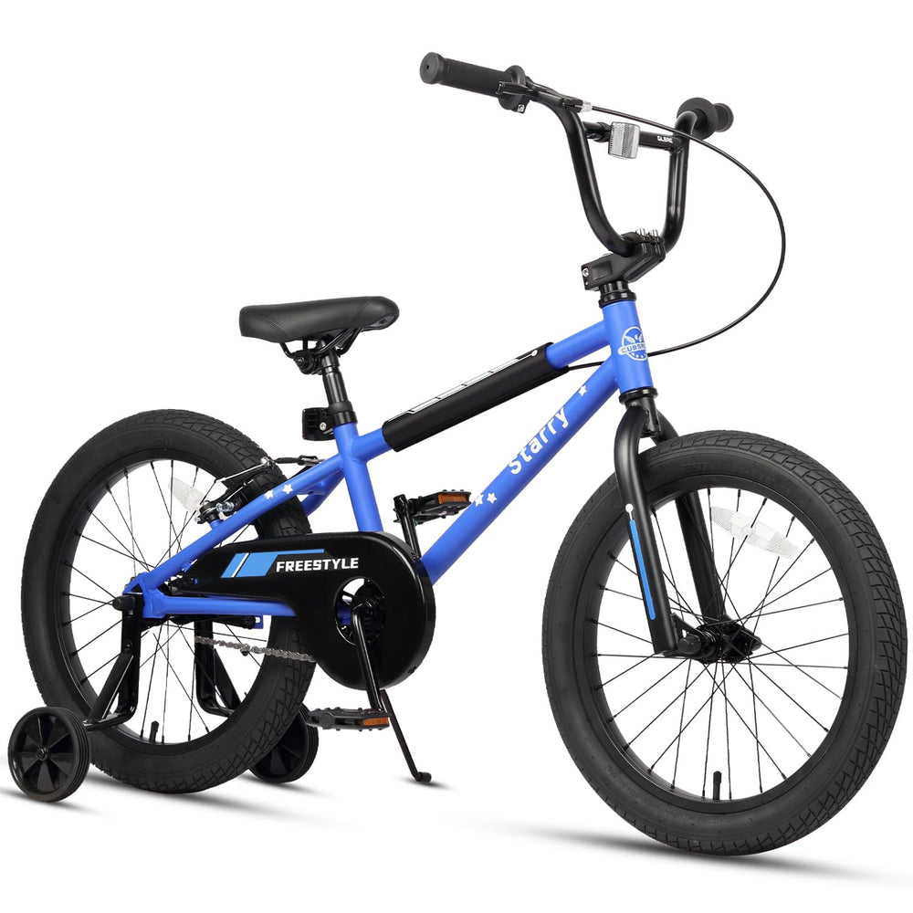 cubsala front profile of blue bike showing BMX-style frame and controls for easier learning